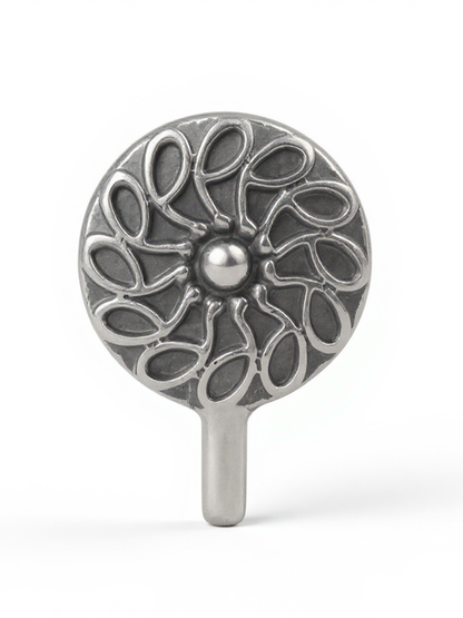 Elegant Floral Oxidised Nose Pin with – Oxidised Jewelry
